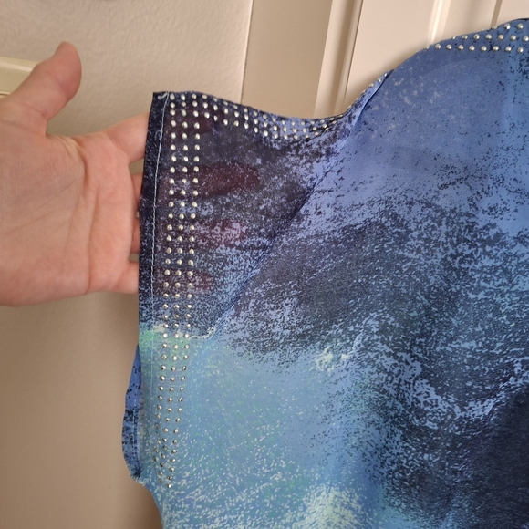 Ombre Scoop-Neck Tunic in Blue-Green by - Picture 7 of 11